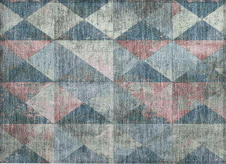 Piper Looms Chantille Geometric ACN1721 Denim Machine Washable Area Rug Scatter Main Image