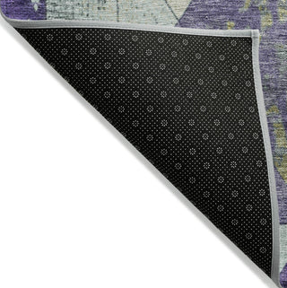 Piper Looms Chantille Geometric ACN1721 Eggplant Machine Washable Area Rug Backing Image