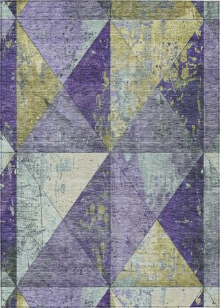 Piper Looms Chantille Geometric ACN1721 Eggplant Machine Washable Area Rug main image