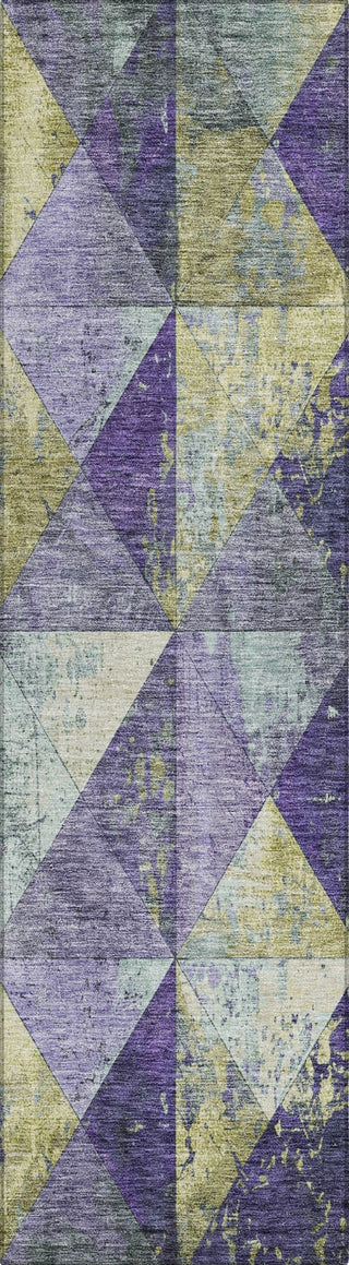 Piper Looms Chantille Geometric ACN1721 Eggplant Machine Washable Area Rug Runner Main Image