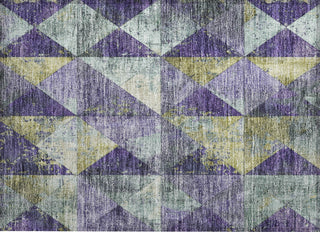 Piper Looms Chantille Geometric ACN1721 Eggplant Machine Washable Area Rug Scatter Main Image