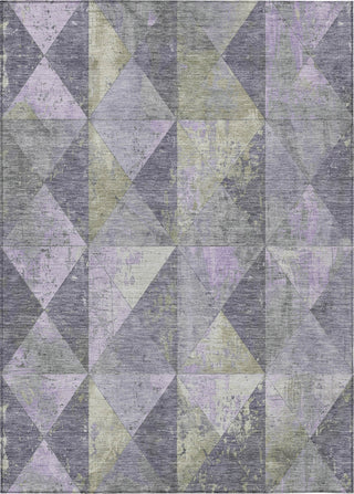 Piper Looms Chantille Geometric ACN1721 Lavender Machine Washable Area Rug main image