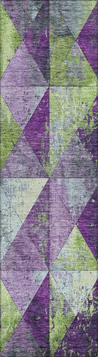 Piper Looms Chantille Geometric ACN1721 Purple Machine Washable Area Rug Runner Main Image