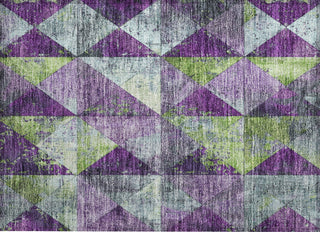 Piper Looms Chantille Geometric ACN1721 Purple Machine Washable Area Rug Scatter Main Image