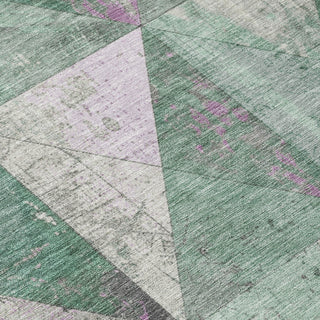 Piper Looms Chantille Geometric ACN1721 Sage Machine Washable Area Rug Swatch Image