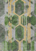 Piper Looms Chantille Geometric ACN1722 Green Machine Washable Area Rug main image