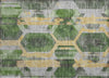Piper Looms Chantille Geometric ACN1722 Green Machine Washable Area Rug Scatter Main Image