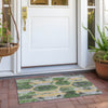 Piper Looms Chantille Geometric ACN1722 Green Machine Washable Area Rug Scatter Outdoor Lifestyle Image Feature