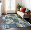 Piper Looms Chantille Geometric ACN1722 Navy Machine Washable Area Rug Lifestyle Image Feature