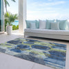 Piper Looms Chantille Geometric ACN1722 Navy Machine Washable Area Rug Outdoor Lifestyle Image Feature