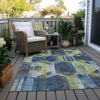 Piper Looms Chantille Geometric ACN1722 Navy Machine Washable Area Rug Outdoor Lifestyle Image Feature