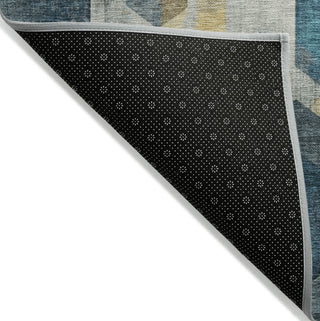 Piper Looms Chantille Geometric ACN1722 Teal Machine Washable Area Rug Backing Image