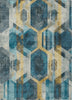 Piper Looms Chantille Geometric ACN1722 Teal Machine Washable Area Rug main image