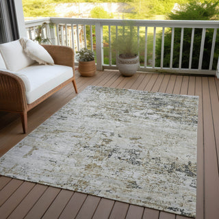 Piper Looms Chantille Modern ACN1723 Beige Machine Washable Area Rug Outdoor Lifestyle Image Feature