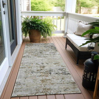 Piper Looms Chantille Modern ACN1723 Beige Machine Washable Area Rug Runner Outdoor Lifestyle Image Feature