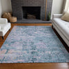 Piper Looms Chantille Modern ACN1723 Blue Machine Washable Area Rug Lifestyle Image Feature