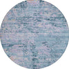 Piper Looms Chantille Modern ACN1723 Blue Machine Washable Area Rug Round Main Image