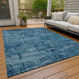 Piper Looms Chantille Modern ACN1723 Denim Machine Washable Area Rug Outdoor Lifestyle Image Feature