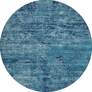 Piper Looms Chantille Modern ACN1723 Denim Machine Washable Area Rug Round Main Image