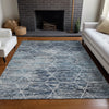 Piper Looms Chantille Geometric ACN1724 Blue Machine Washable Area Rug Lifestyle Image Feature
