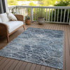 Piper Looms Chantille Geometric ACN1724 Blue Machine Washable Area Rug Outdoor Lifestyle Image Feature