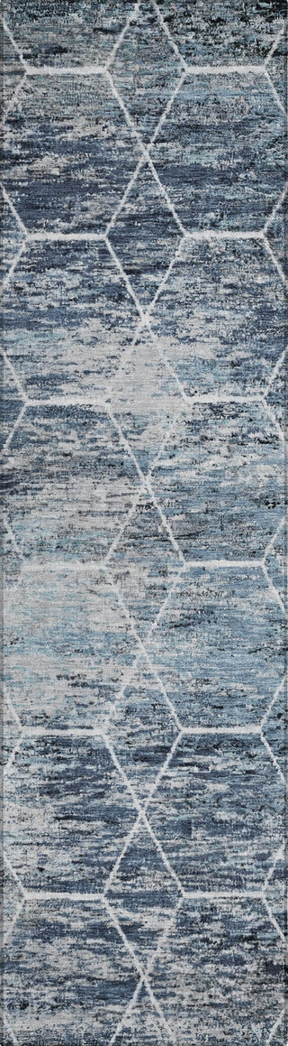 Piper Looms Chantille Geometric ACN1724 Blue Machine Washable Area Rug Runner Main Image