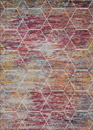 Piper Looms Chantille Geometric ACN1724 Pink Machine Washable Area Rug main image