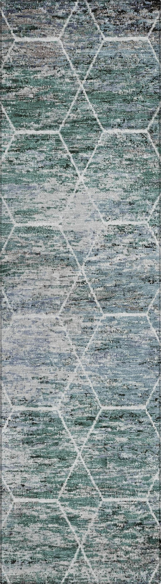 Piper Looms Chantille Geometric ACN1724 Teal Machine Washable Area Rug Runner Main Image