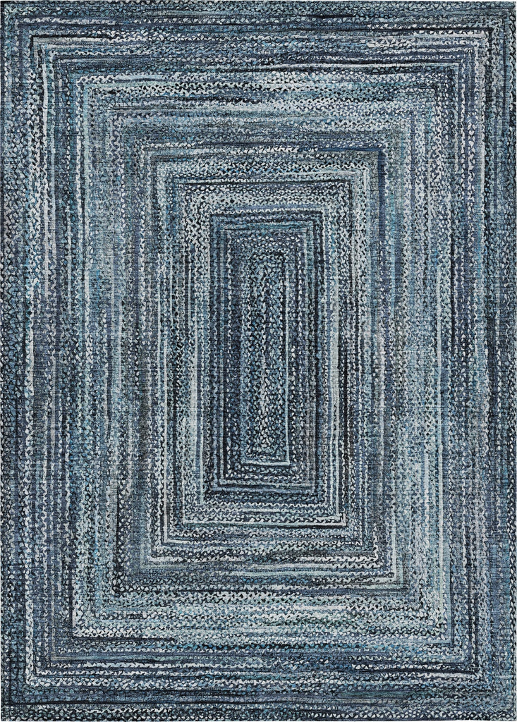 Piper Looms Chantille Geometric ACN1725 Blue Machine Washable Area Rug main image