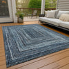 Piper Looms Chantille Geometric ACN1725 Blue Machine Washable Area Rug Outdoor Lifestyle Image Feature