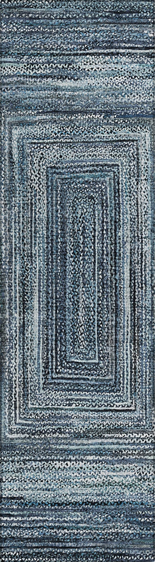 Piper Looms Chantille Geometric ACN1725 Blue Machine Washable Area Rug Runner Main Image