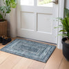 Piper Looms Chantille Geometric ACN1725 Blue Machine Washable Area Rug Scatter Lifestyle Image Feature