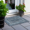 Piper Looms Chantille Geometric ACN1725 Blue Machine Washable Area Rug Scatter Outdoor Lifestyle Image Feature