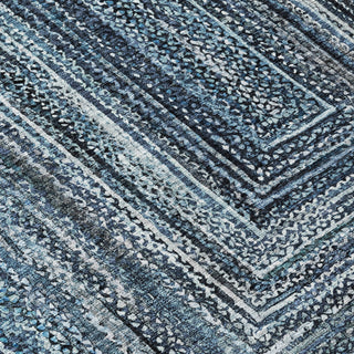 Piper Looms Chantille Geometric ACN1725 Blue Machine Washable Area Rug Swatch Image