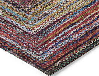 Piper Looms Chantille Geometric ACN1725 Paprika Machine Washable Area Rug Corner Image