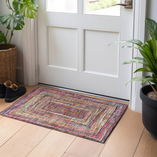 Piper Looms Chantille Geometric ACN1725 Paprika Machine Washable Area Rug Scatter Lifestyle Image Feature