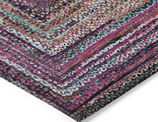 Piper Looms Chantille Geometric ACN1725 Pink Machine Washable Area Rug Corner Image