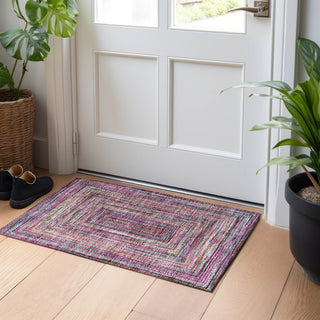 Piper Looms Chantille Geometric ACN1725 Pink Machine Washable Area Rug Scatter Lifestyle Image Feature