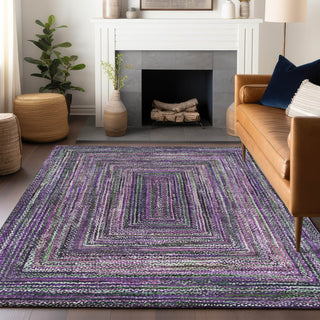 Piper Looms Chantille Geometric ACN1725 Purple Machine Washable Area Rug Lifestyle Image Feature