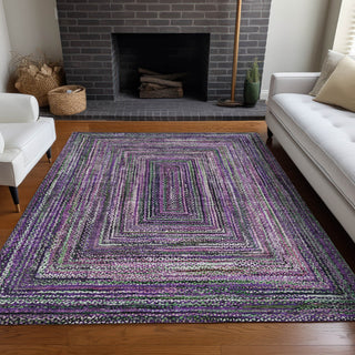 Piper Looms Chantille Geometric ACN1725 Purple Machine Washable Area Rug Lifestyle Image Feature