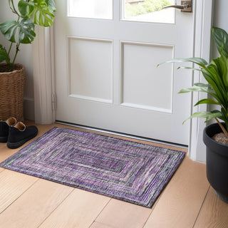Piper Looms Chantille Geometric ACN1725 Purple Machine Washable Area Rug Scatter Lifestyle Image Feature