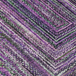 Piper Looms Chantille Geometric ACN1725 Purple Machine Washable Area Rug Swatch Image