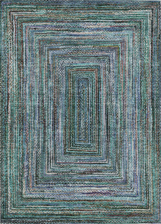 Piper Looms Chantille Geometric ACN1725 Teal Machine Washable Area Rug main image