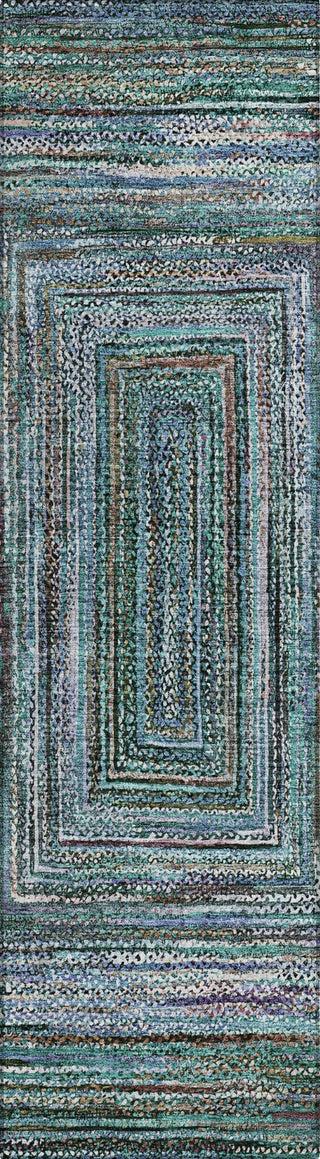 Piper Looms Chantille Geometric ACN1725 Teal Machine Washable Area Rug Runner Main Image