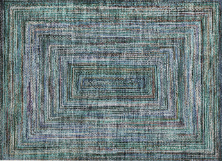 Piper Looms Chantille Geometric ACN1725 Teal Machine Washable Area Rug Scatter Main Image