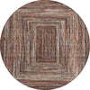 Piper Looms Chantille Geometric ACN1725 Terracotta Machine Washable Area Rug Round Main Image