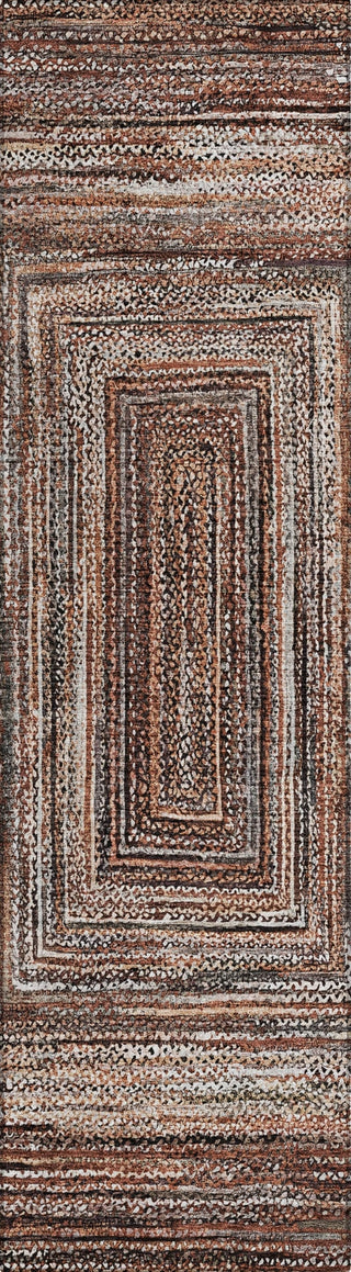 Piper Looms Chantille Geometric ACN1725 Terracotta Machine Washable Area Rug Runner Main Image