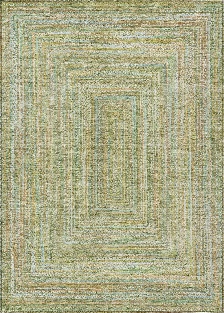 Piper Looms Chantille Geometric ACN1726 Aloe Machine Washable Area Rug main image