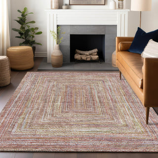 Piper Looms Chantille Geometric ACN1726 Paprika Machine Washable Area Rug Lifestyle Image Feature