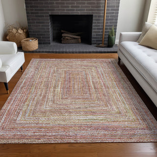Piper Looms Chantille Geometric ACN1726 Paprika Machine Washable Area Rug Lifestyle Image Feature